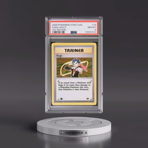 2000 Pokémon Gym Challenge #19 Koga - 1st Edition Holo (PSA 8 NM-MT)