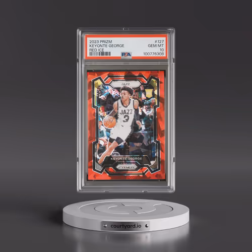 2023 Panini Prizm #127 Keyonte George - Red Ice (PSA 10 GEM MINT)
