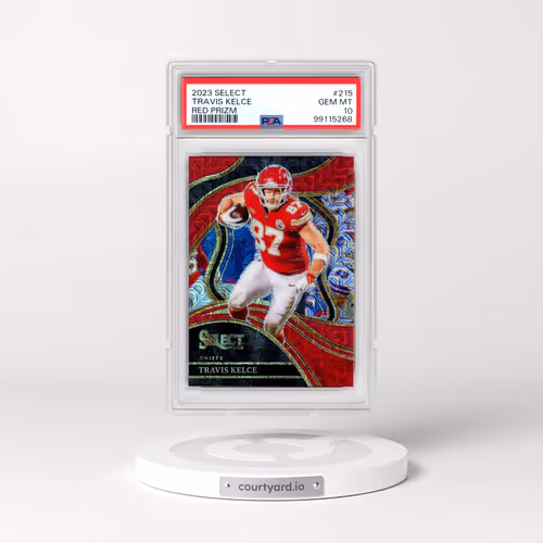 2023 Panini Select #215 Travis Kelce - Red Prizm (PSA 10 GEM MINT)
