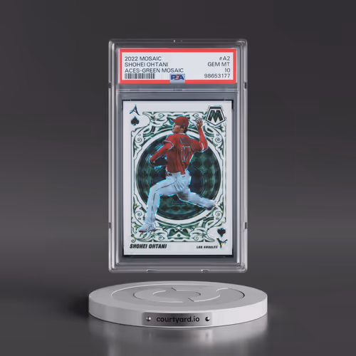 2022 Panini Mosaic Aces #A2 Shohei Ohtani - Green Mosaic (PSA 10 GEM MINT)