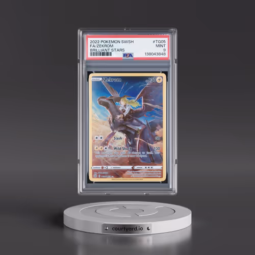 2022 Pokémon Sword & Shield Brilliant Stars #TG05 Zekrom - Full Art (PSA 9 MINT)