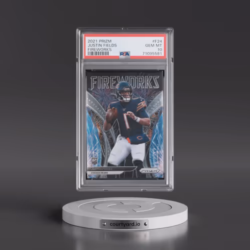 2021 Panini Prizm Fireworks #F24 Justin Fields (PSA 10 GEM MINT)