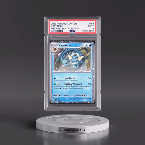 2025 Pokémon Svp EN-SV Black Star Promo #168 Vaporeon - Prismatic Evolutions Poster Collection (PSA