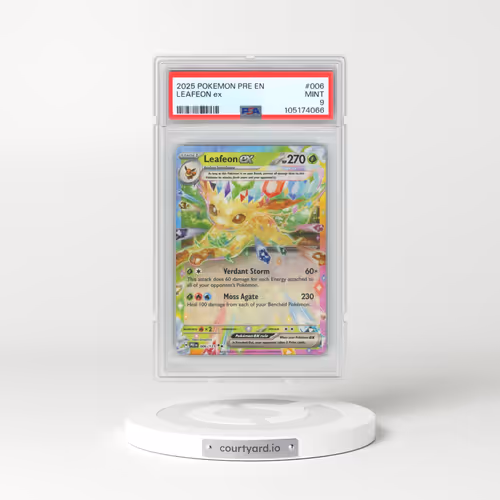 2025 Pokémon Pre EN-Prismatic Evolutions #006 Leafeon EX - Holo (PSA 9 MINT)
