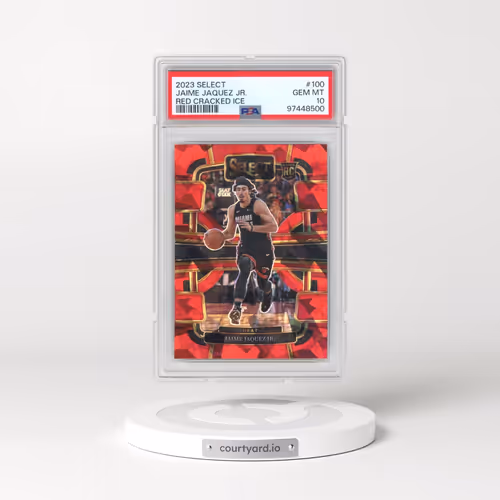 2023 Panini Select #100 Jaime Jaquez Jr. - Red Cracked Ice (PSA 10 GEM MINT)