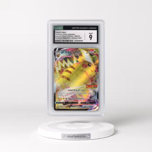 2019 Sword & Shield Promos #265/S-P Pikachu VMAX - Holo CoroCoro Magazine - January 2022 (CGC 9 MINT)
