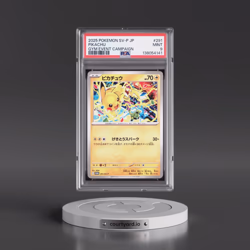 2025 Pokémon SV-P Promo #291 Pikachu - Gym Event Campaign (PSA 9 MINT)
