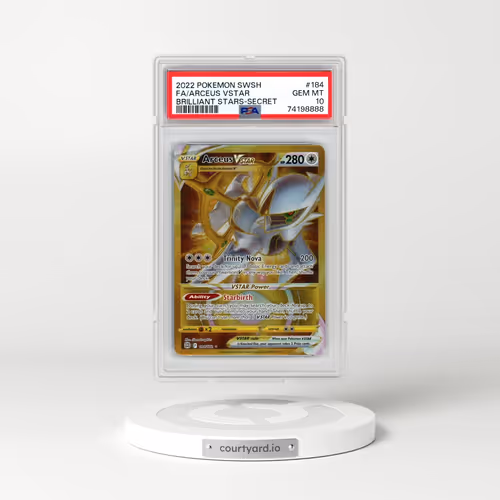 2022 Pokémon Sword & Shield Brilliant Stars #184 Arceus Vstar - Full Art Secret (PSA 10 GEM MINT)