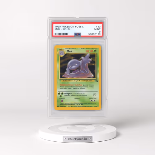 1999 Pokémon Fossil #13 Muk - Holo (PSA 9 MINT)