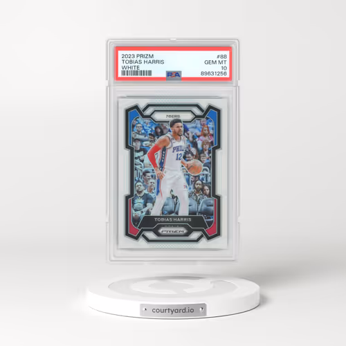 2023 Panini Prizm #88 Tobias Harris - White Prizm (PSA 10 GEM MINT)