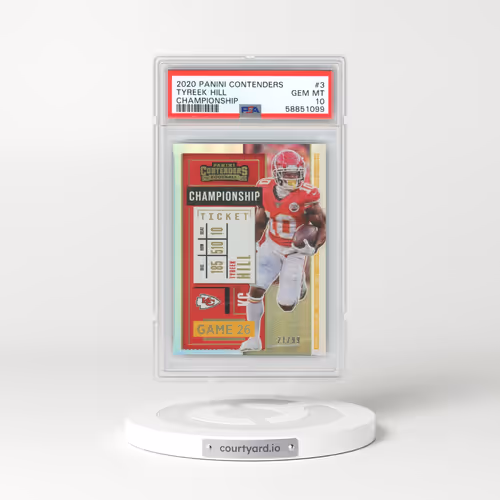 2020 Panini Contenders #3 Tyreek Hill - Championship (PSA 10 GEM MINT)