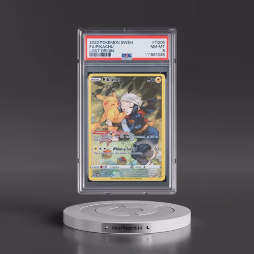 2022 Pokémon Sword & Shield Lost Origin #TG05 Pikachu - Full Art (PSA 8 NM-MT)