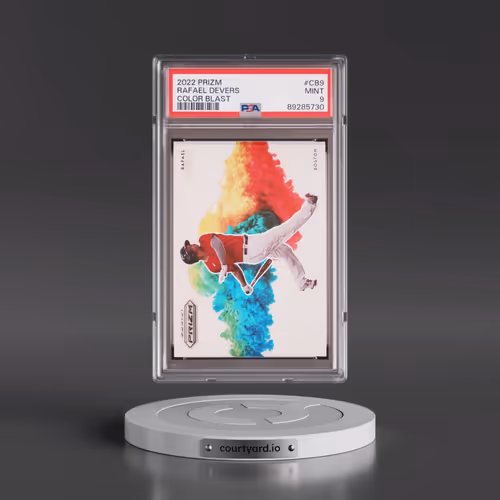2022 Panini Prizm Color Blast #CB9 Rafael Devers (PSA 9 MINT)
