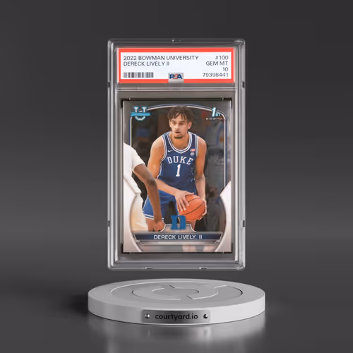 2022 Bowman Chrome University #100 Dereck Lively II (PSA 10 GEM MINT)