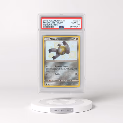 2019 Pokémon Sun & Moon Hidden Fates #SV27 Magnemite - Holo (PSA 10 GEM MINT)