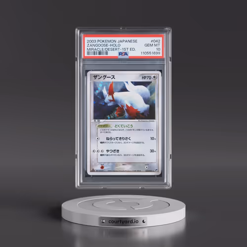 2003 Pokémon Miracle of the Desert #042 Zangoose - 1st Edition Holo (PSA 10 GEM MINT)