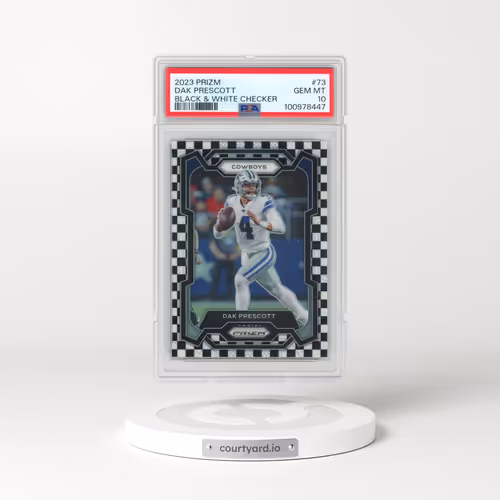 2023 Panini Prizm #73 Dak Prescott - Black & White Checker (PSA 10 GEM MINT)