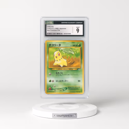 1999 Neo Premium File #152 Chikorita - No Rarity (CGC 9 MINT)