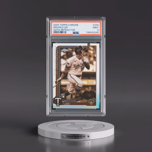 2025 Topps Chrome #234 Brooks Lee - Sepia Refractor (PSA 9 MINT)