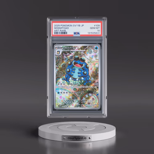 2025 Pokémon Sv11b-Black Bolt #109 Seismitoad - Art Rare (PSA 10 GEM MINT)