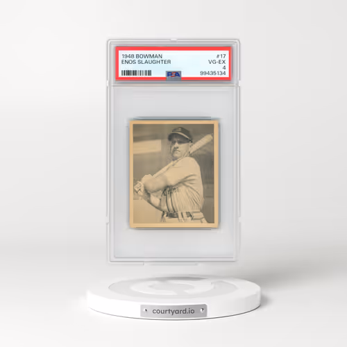 1948 Bowman #17 Enos Slaughter (PSA 4 VG-EX)