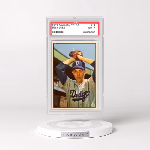 1953 Bowman Color #14 Billy Loes (PSA 7 NM)