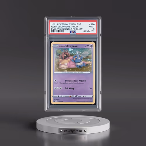 2021 Pokémon Swsh Black Star Promo #126 Galarian Slowpoke - Holo Evolving Skies Single Pack Blisters