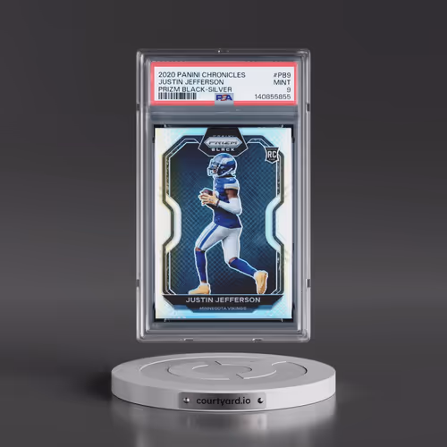 2020 Panini Chronicles Prizm Black #PB9 Justin Jefferson - Silver (PSA 9 MINT)