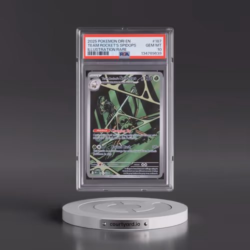2025 Pokémon Dri EN-Destined Rivals #187 Team Rocket's Spidops - Illustration Rare (PSA 10 GEM MINT)