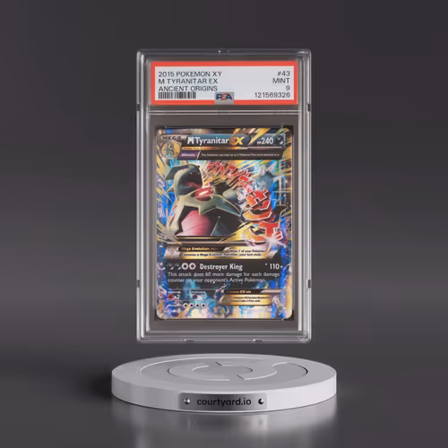 2015 Pokémon XY Ancient Origins #43 M Tyranitar EX - Holo (PSA 9 MINT)