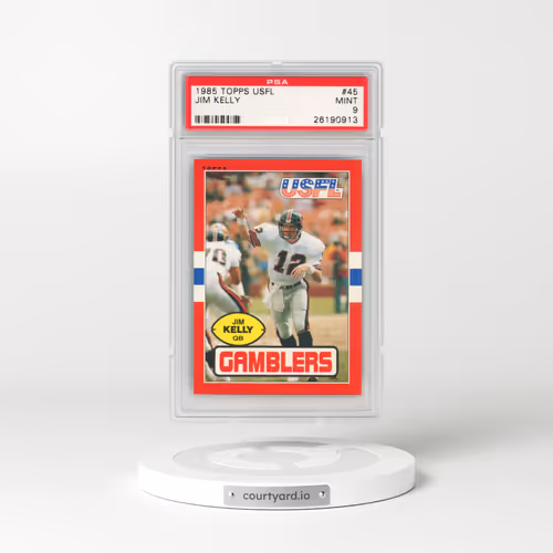 1985 Topps USFL #45 Jim Kelly (PSA 9 MINT)