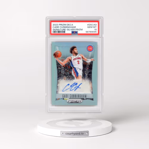 2023 Panini Prizm Deca Signatures #DSCAD Cade Cunningham - Silver Prizm (PSA 10 GEM MINT)
