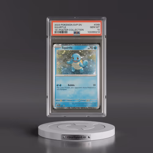2023 Pokémon Svp EN-SV Black Star Promo #048 Squirtle - 151 Poster Collection (PSA 10 GEM MINT)