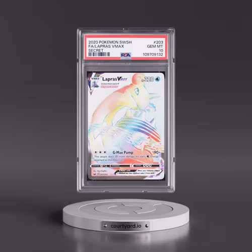 2020 Pokémon Sword & Shield #203 Lapras Vmax - Full Art Secret (PSA 10 GEM MINT)