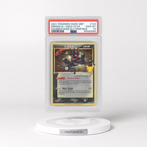 2021 Pokémon Swsh Black Star Promo #144 Greninja-Gold Star - Celebrations Elite Trainer Box (PSA 10 GEM MINT)