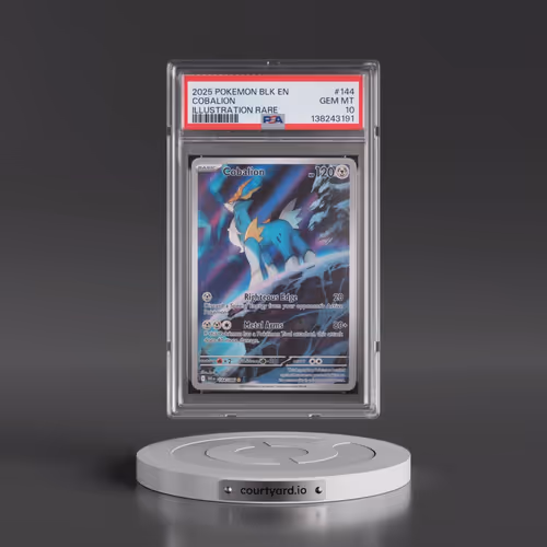 2025 Pokémon Blk EN-Black Bolt #144 Cobalion - Illustration Rare (PSA 10 GEM MINT)
