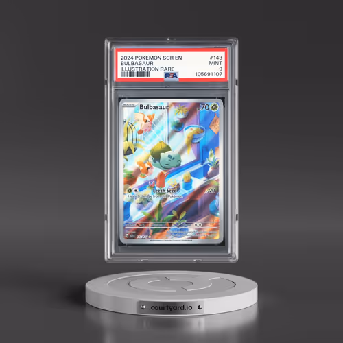 2024 Pokémon Scr EN-Stellar Crown #143 Bulbasaur - Illustration Rare (PSA 9 MINT)