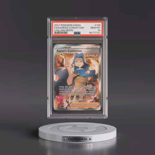 2021 Pokémon Sword & Shield Chilling Reign #193 Karen's Conviction - Full Art (PSA 10 GEM MINT)