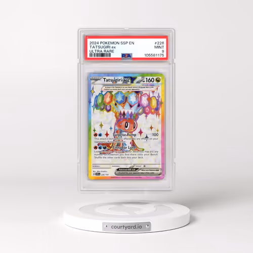 2024 Pokémon Ssp EN-Surging Sparks #226 Tatsugiri EX - Holo Ultra Rare (PSA 9 MINT)