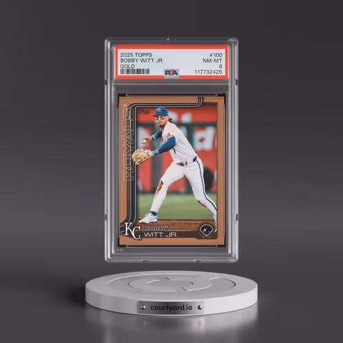 2025 Topps #100 Bobby Witt Jr. - Gold (PSA 8 NM-MT)