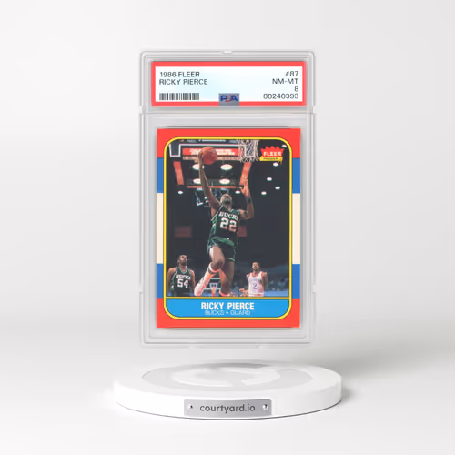1986 Fleer #87 Ricky Pierce (PSA 8 NM-MT)