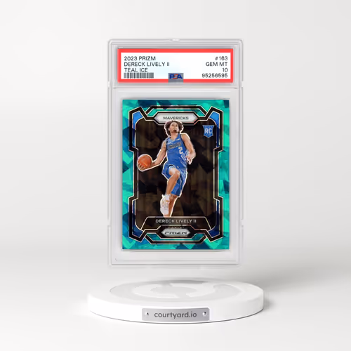 2023 Panini Prizm #163 Dereck Lively II - Teal Ice (PSA 10 GEM MINT)