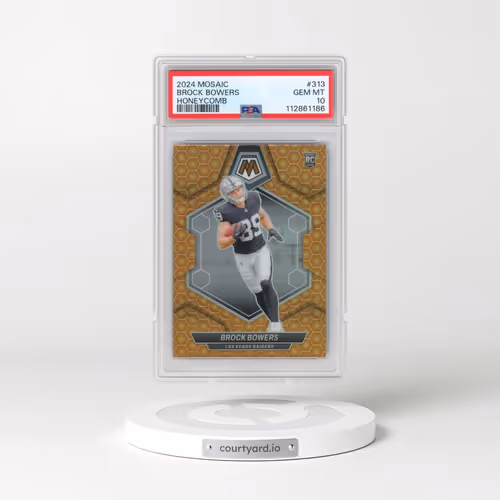 2024 Panini Mosaic #313 Brock Bowers - Honeycomb (PSA 10 GEM MINT)