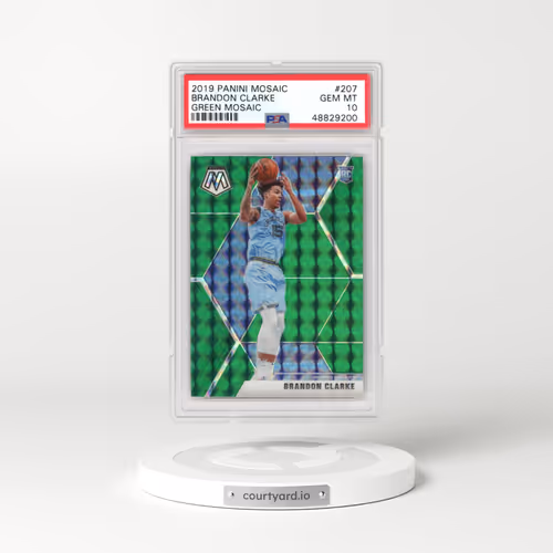 2019 Panini Mosaic #207 Brandon Clarke - Green Mosaic (PSA 10 GEM MINT)