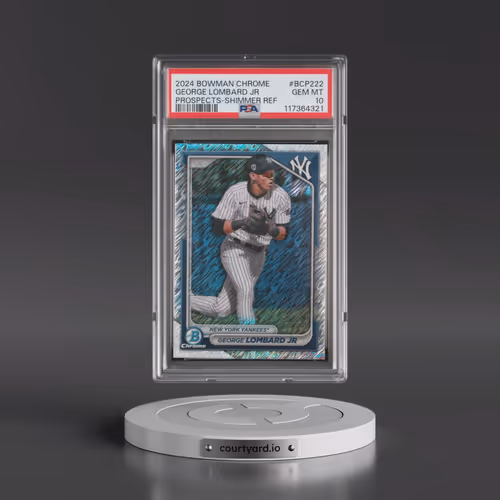2024 Bowman Chrome Prospects #BCP222 George Lombard Jr - Shimmer Refractor (PSA 10 GEM MINT)