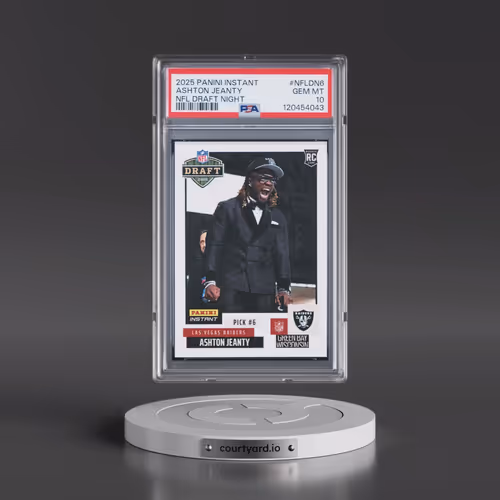 2025 Panini Instant NFL Draft Night #NFLDN6 Ashton Jeanty (PSA 10 GEM MINT)