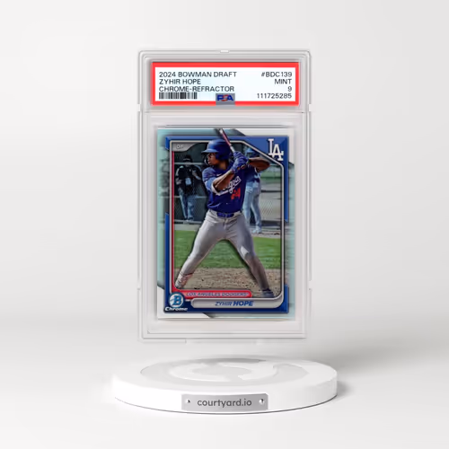 2024 Bowman Draft #BDC139 Zyhir Hope - Chrome-Refractor (PSA 9 MINT)