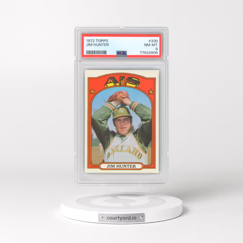 1972 Topps #330 Jim Hunter (PSA 8 NM-MT)