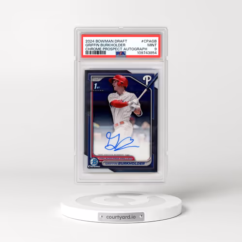 2024 Bowman Draft Chrome Prospect Autographs #CPAGB Griffin Burkholder (PSA 9 MINT)