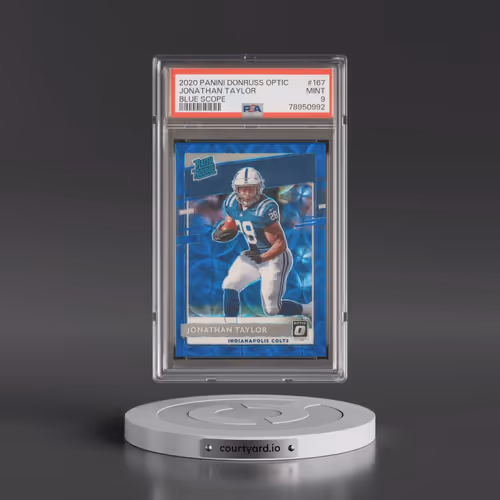2020 Panini Donruss Optic #167 Jonathan Taylor - Blue Scope (PSA 9 MINT)